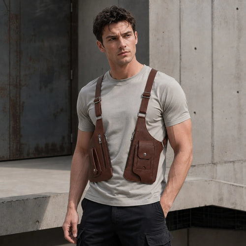 Vest Bag Tactical Chest Bag New Men's Retro Backpack Armpit Bag Multifunctional Single Shoulder Bag Outdoor Sports Men's Bag