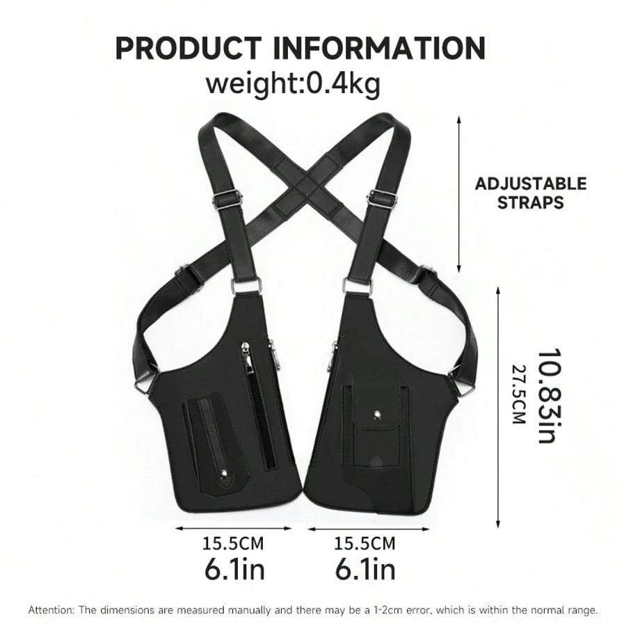 Vest Bag Tactical Chest Bag New Men's Retro Backpack Armpit Bag Multifunctional Single Shoulder Bag Outdoor Sports Men's Bag