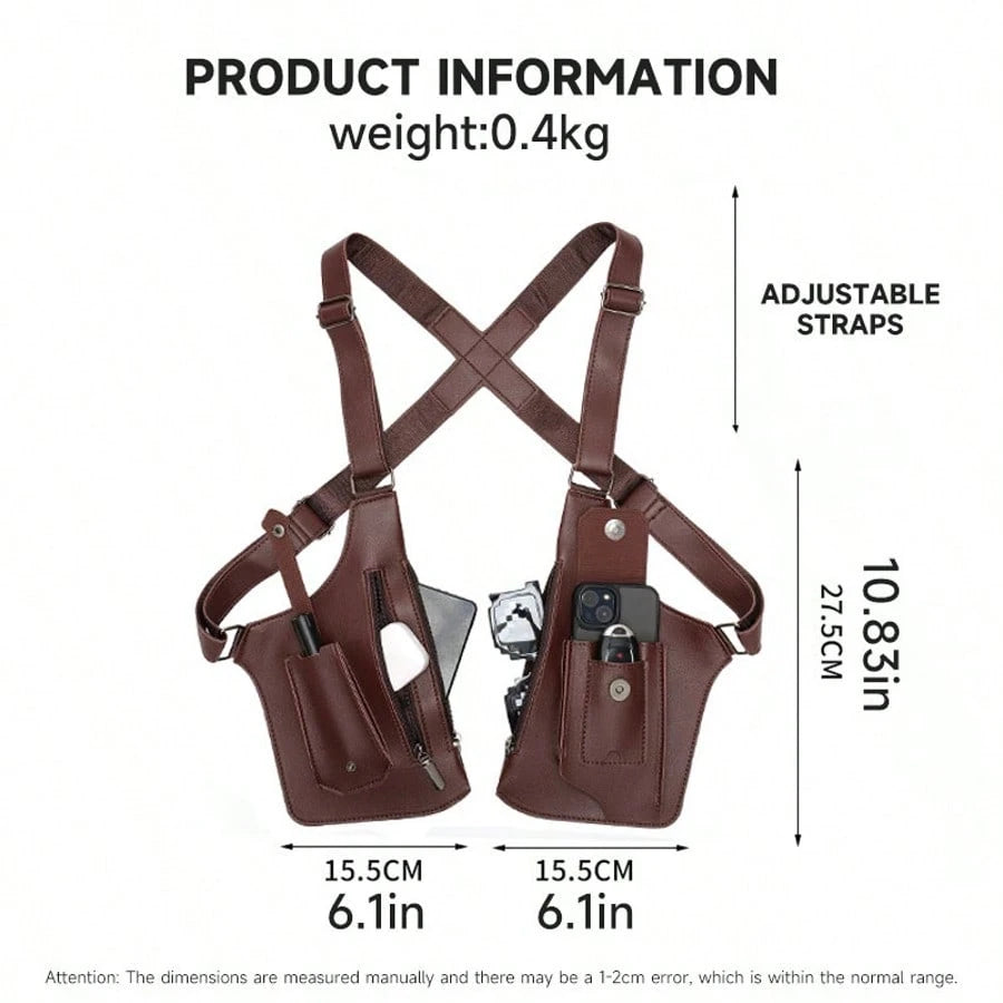 Vest Bag Tactical Chest Bag New Men's Retro Backpack Armpit Bag Multifunctional Single Shoulder Bag Outdoor Sports Men's Bag