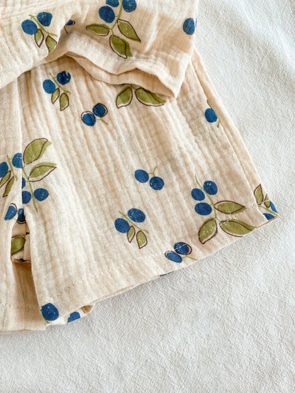 Vintaside Kids Baby Boy Summer Casual Cute Leaf Print Shirt And Shorts Set Vacation Holiday Beige