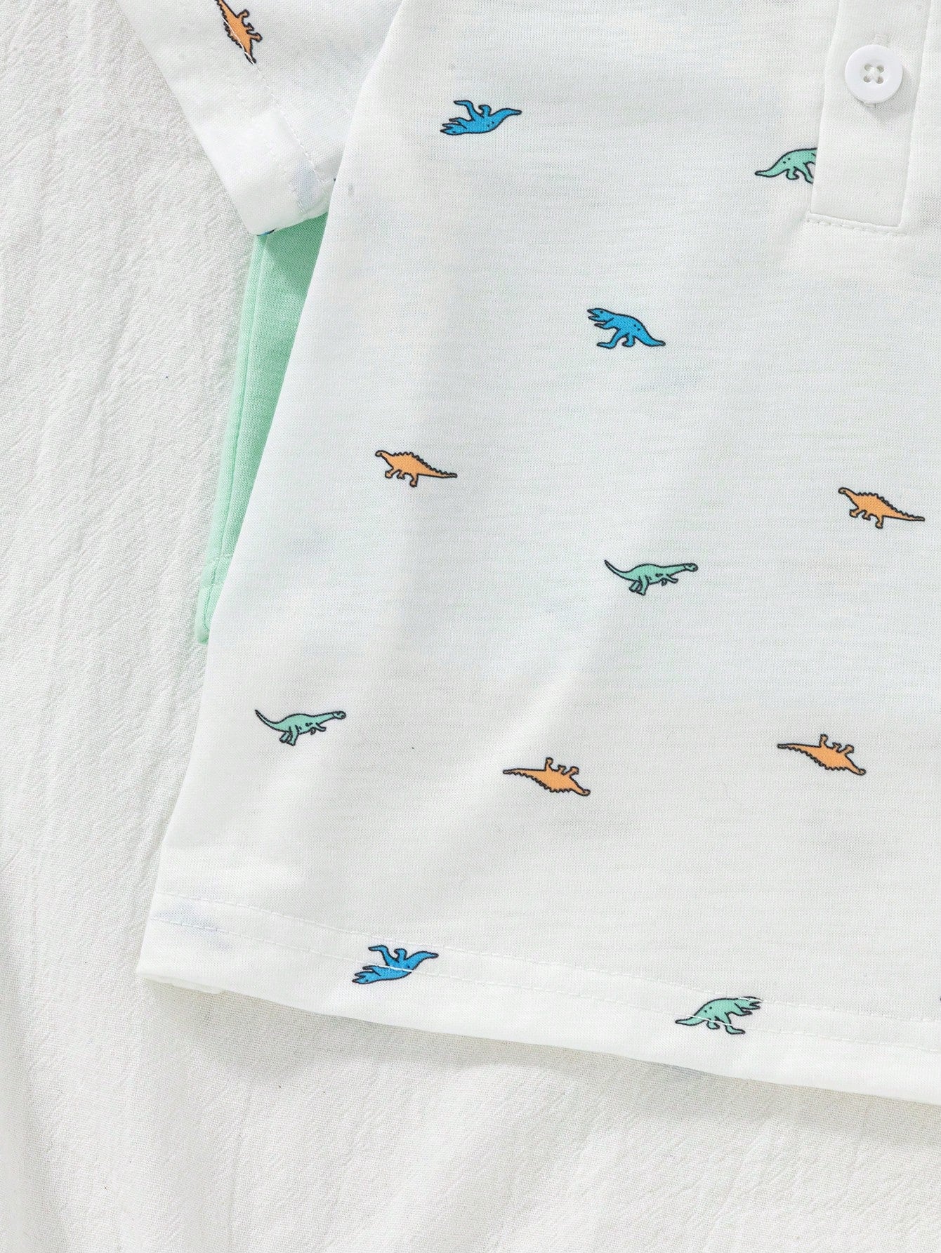 Vintaside Kids Baby Boys Summer Casual POLO Shirt 2pcs Sets,White Graphic Knitted Fabric,Back-To-School Carrer Day,Loose Striped Print Top For Party Wedding School