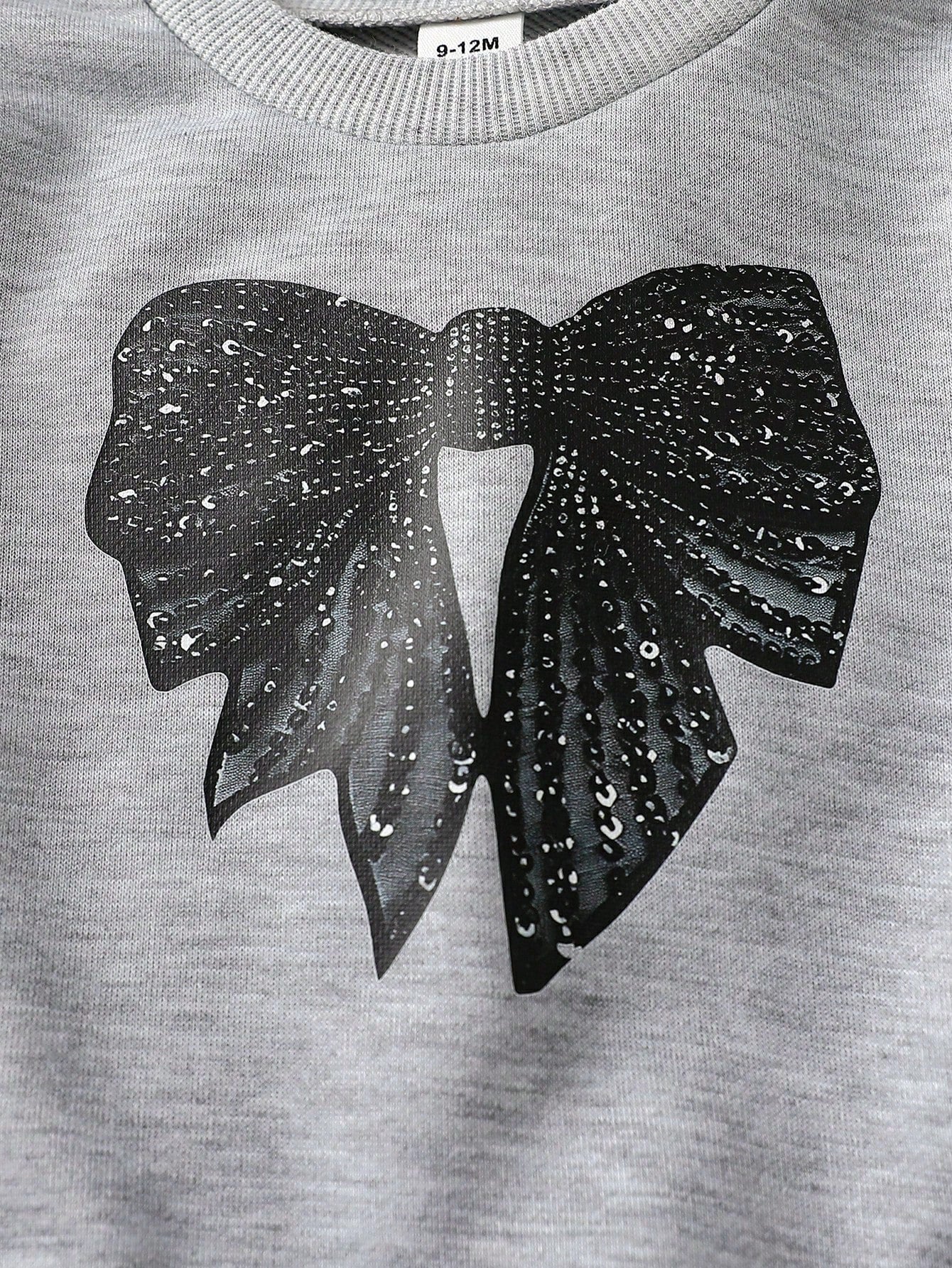 Vintaside Kids Infant & Toddler Long Sleeve Sweatshirt & Leggings Set: Ribbed Crew Neck Colorblock Top + Elastic 9/10 Length Pants + Baby Girl Sequin Bow Print Casual Outfit Set