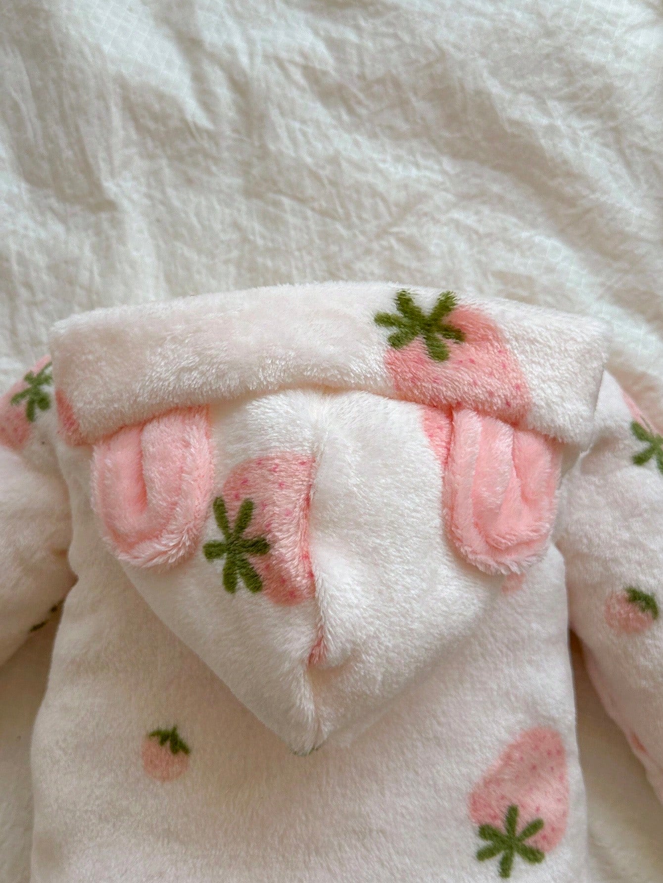 Vintaside Kids Newborn Simple Stylish Cute Pink Long Sleeve Hooded Fleece Jumpsuit Loungewear Autumn Cute Kawaii