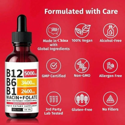 Vitamin B12 And B6 Liquid Drops, Vitamin B12 Sublingual Vitamin B Complex B 12