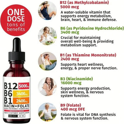 Vitamin B12 And B6 Liquid Drops, Vitamin B12 Sublingual Vitamin B Complex B 12