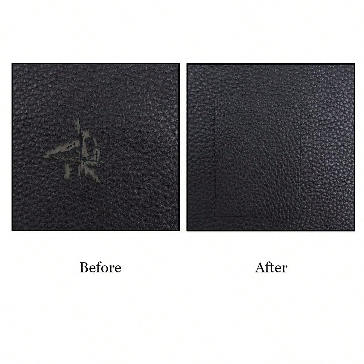 Vowcarol Leather Repair Kits For Couches And Cars, Leather Repair Patches Super-Thin Vinyl Repair Kit 2 PCS Black