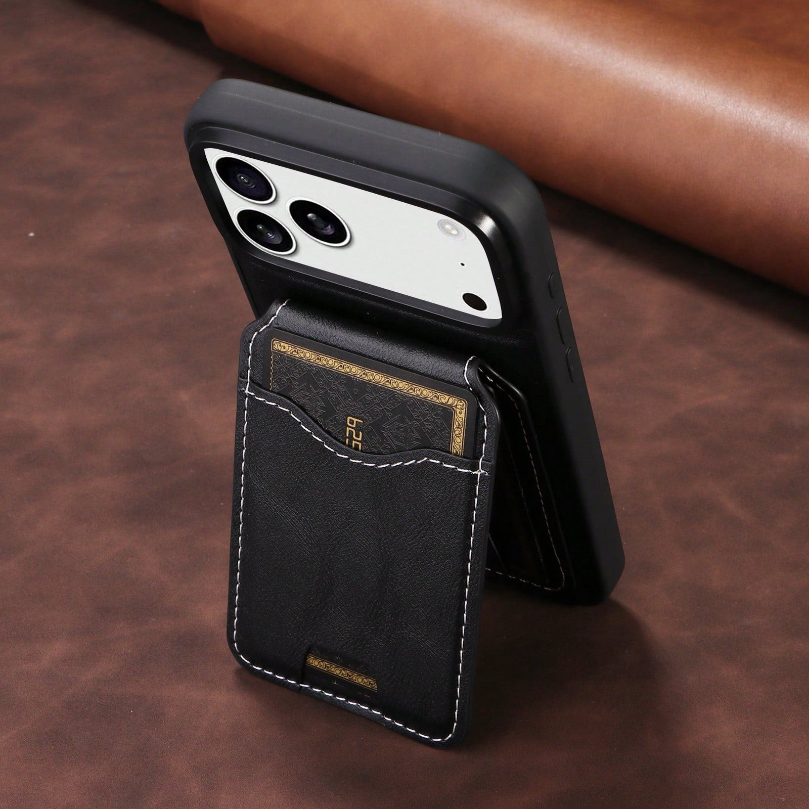 Wallet Card Holder Cardholder Phone Case 1pc Leather Flip Stand Wallet Case With Card Slots Compatible With Apple 17 Pro Max/ Galaxy A56, International Version, Not The Domestic Version Mom Gift