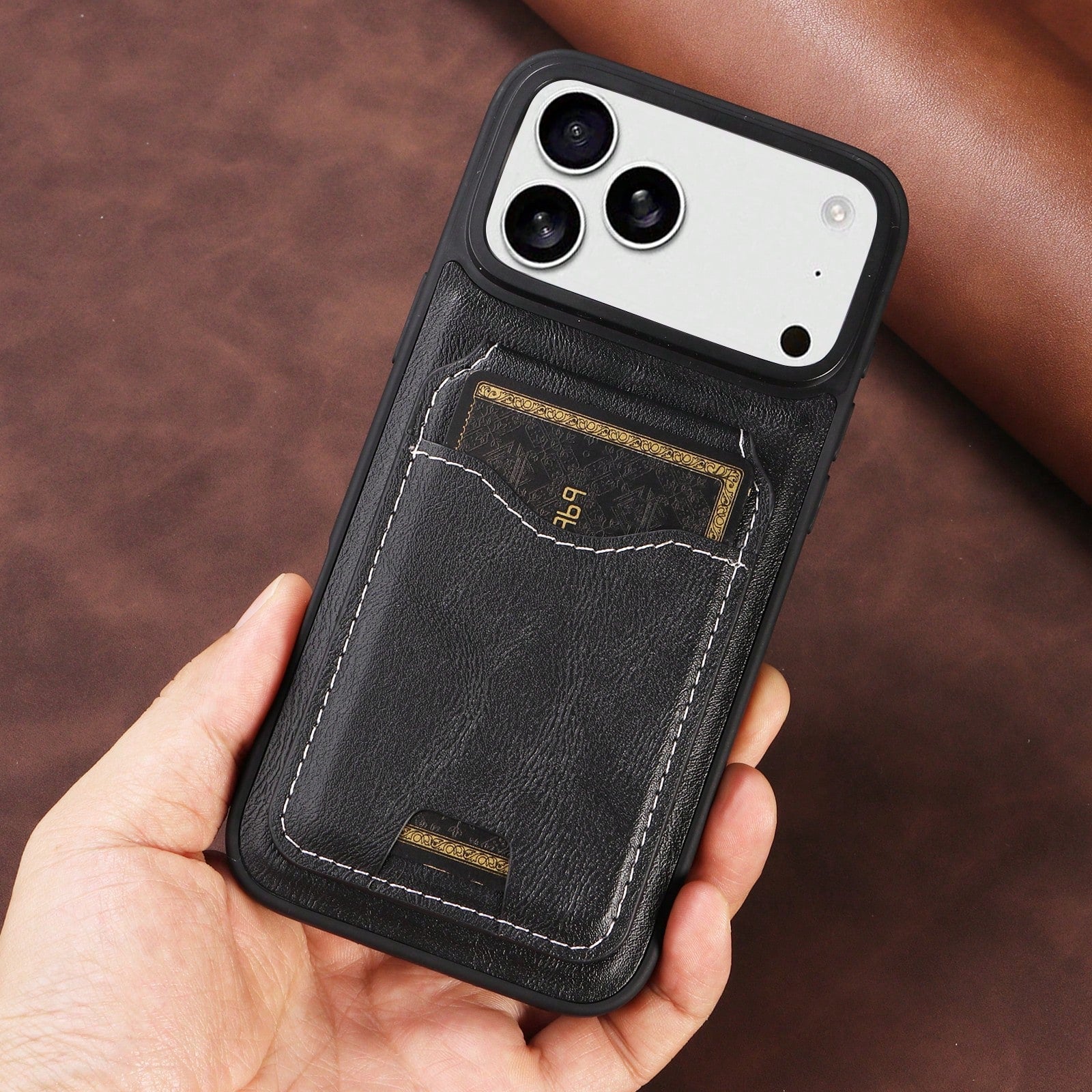 Wallet Card Holder Cardholder Phone Case 1pc Leather Flip Stand Wallet Case With Card Slots Compatible With Apple 17 Pro Max/ Galaxy A56, International Version, Not The Domestic Version Mom Gift