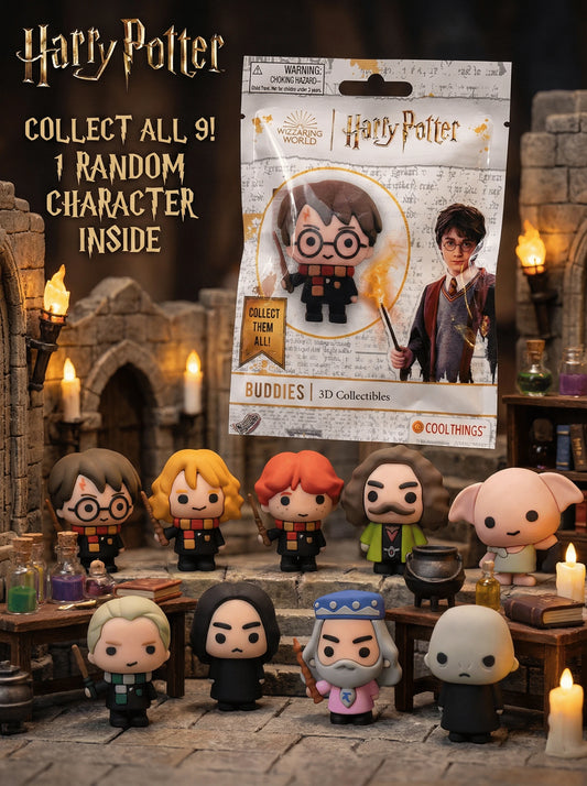 Warner Bros Official Licensed Blind Bag(1PC)-3D Collectible Figurine Mystery Box Blind Box-Random Character Toy Gifts- Hermione Granger Ron Weasley Sirius Black Dobby Voldemort