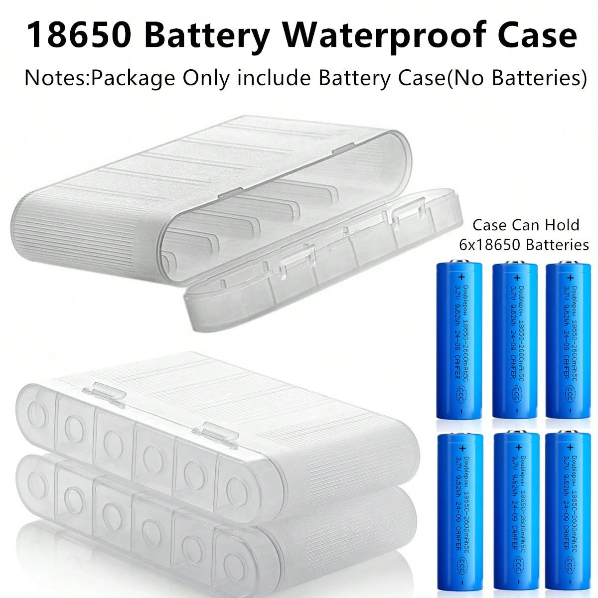 Waterproof 18650 Battery Case, 18650 Battery Storage Box, 18650 Battery Carrying Case, 18650 Battery Portable Storage Box, ABS Material, More Durable And Sturdy