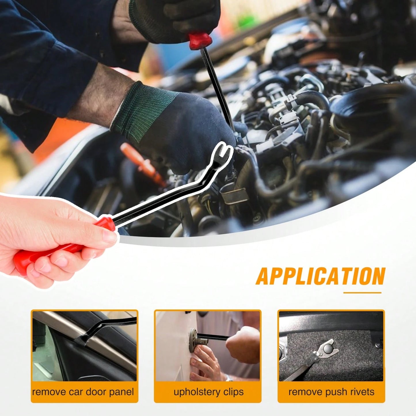 waywe GOOACC 845Pcs Car Push Retainer Clips Auto Fasteners Assortment 24 Most Popular Sizes Nylon Bumper Fender Rivets With 10 Cable Ties And Fasteners Remover For GM F-Series Luxury Japanese Vehicle