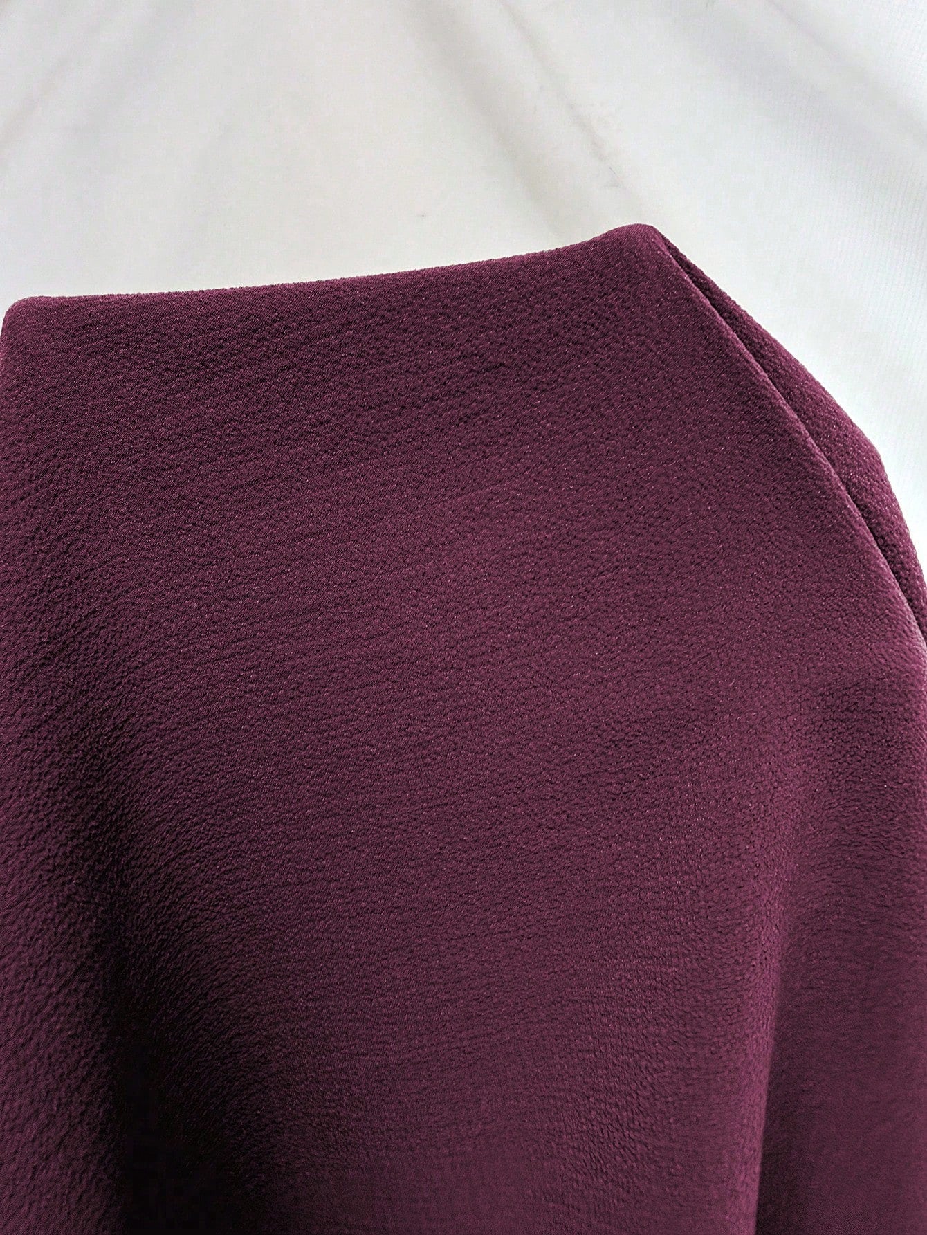 Weeklong Women's Plus Size Small Stand Collar Ruched Batwing Sleeve Textured Comfortable Fabric Elegant Blouse For Outing, Shopping, Gathering Fall