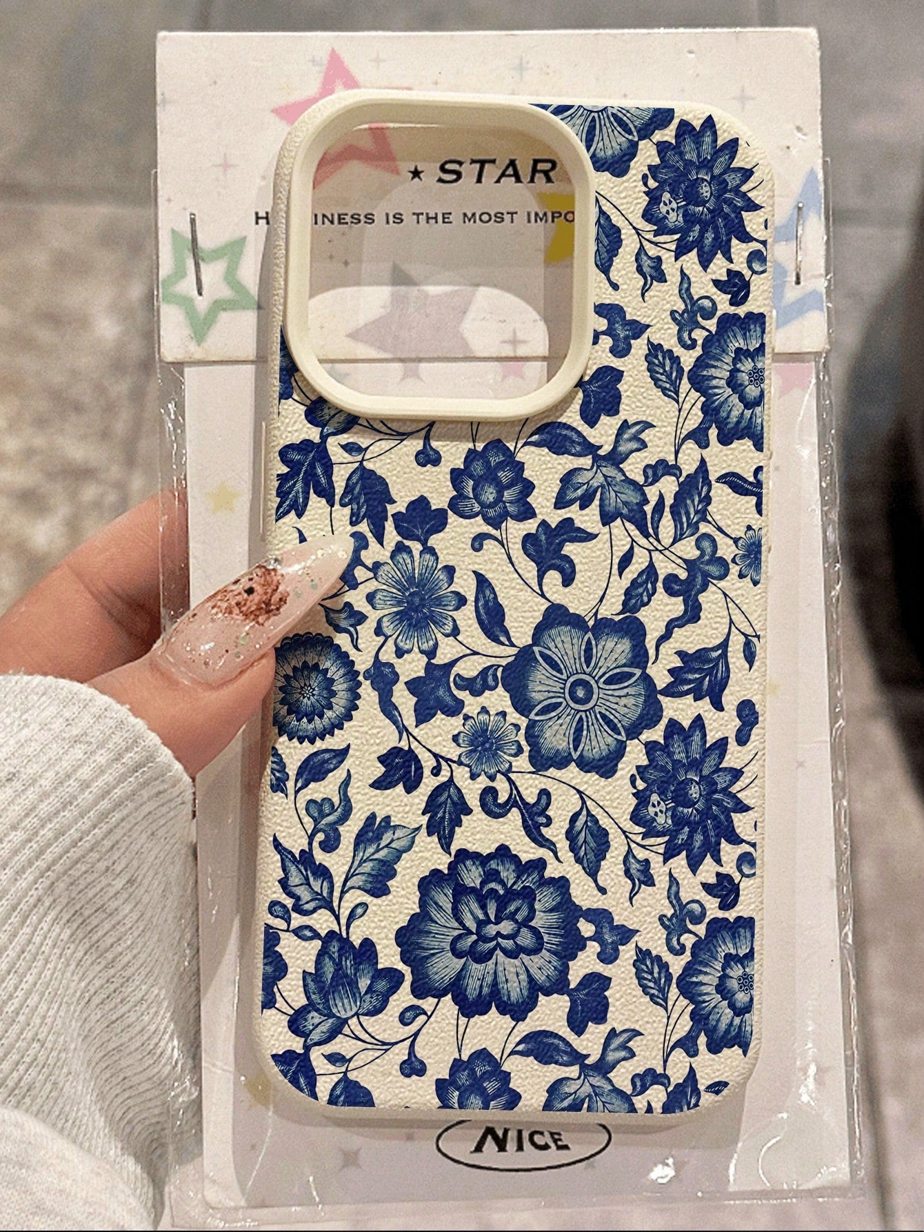 WeiMi 1pc Fashionable Floral Pattern Waterproof Anti-Fall Anti-Slip Soft Phone Case, Compatible With Apple, And Phones