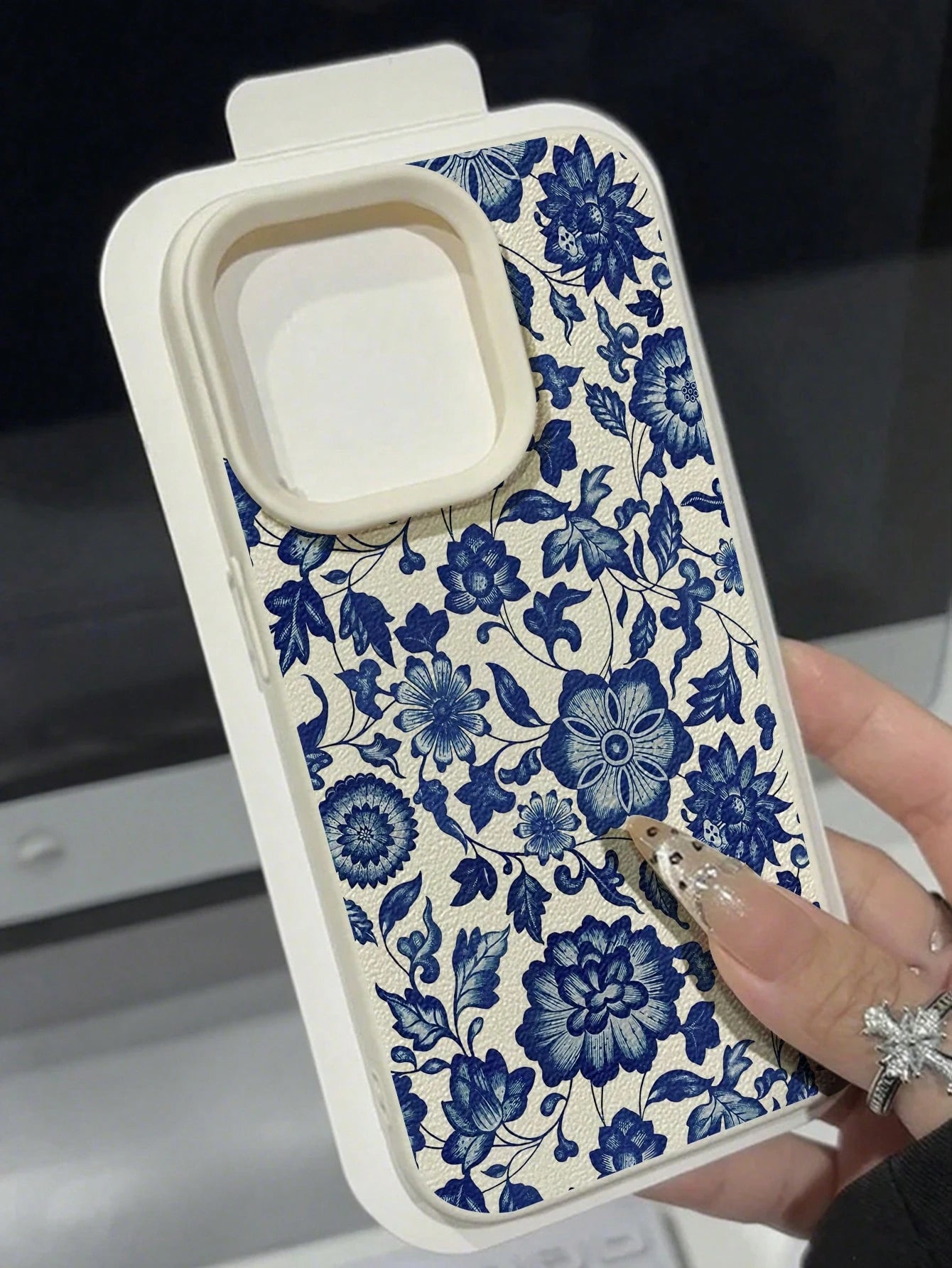WeiMi 1pc Fashionable Floral Pattern Waterproof Anti-Fall Anti-Slip Soft Phone Case, Compatible With Apple, And Phones