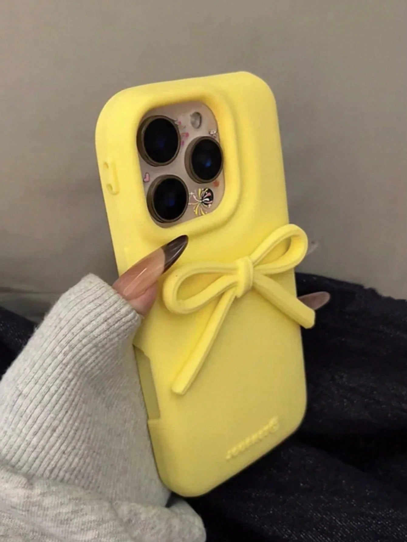 White Bow-Knot Silicone Bow-Knot Korean Ins Style White Bow Soft Silicone Phone Case Compatible With Iphone 17/16 Pro Max, Protective Cover Compatible With Iphone 15/14/13, Unique & Design Gift Party