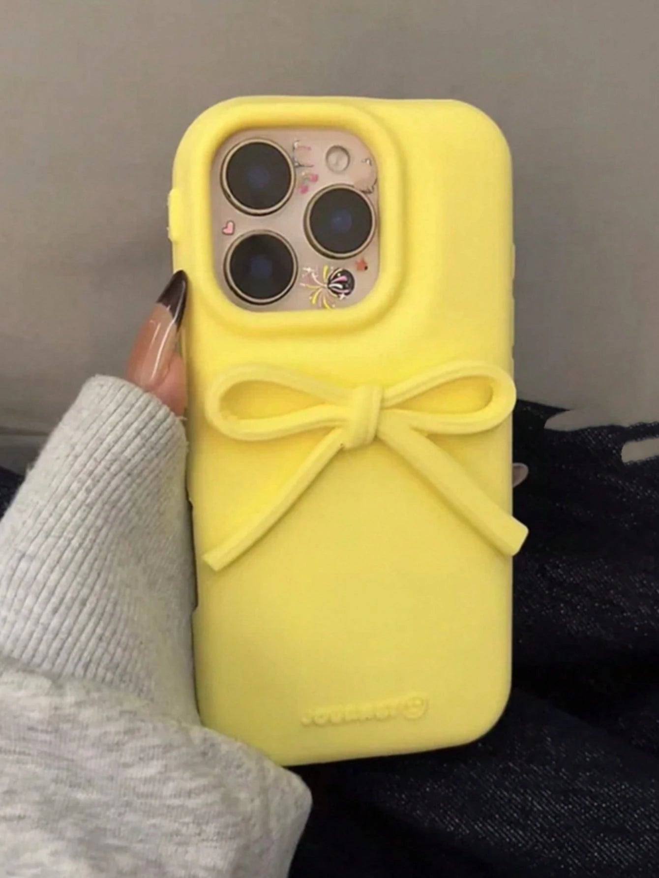 White Bow-Knot Silicone Bow-Knot Korean Ins Style White Bow Soft Silicone Phone Case Compatible With Iphone 17/16 Pro Max, Protective Cover Compatible With Iphone 15/14/13, Unique & Design Gift Party