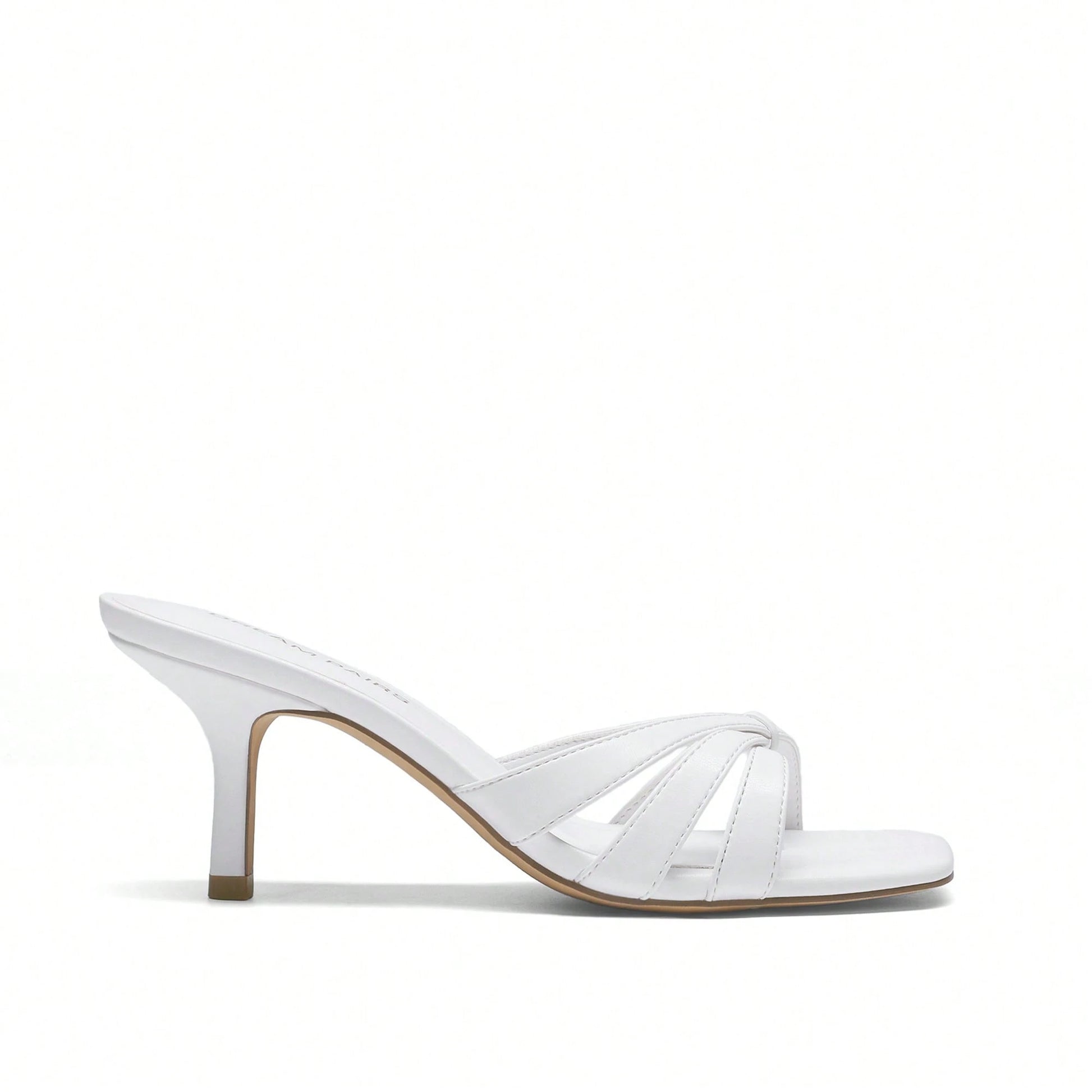 Women Crisscross Strap Kitten Heeled Sandals Fashionable Casual Slip-On High Heel Mules Comfortable Party Wedding Dress Shoes