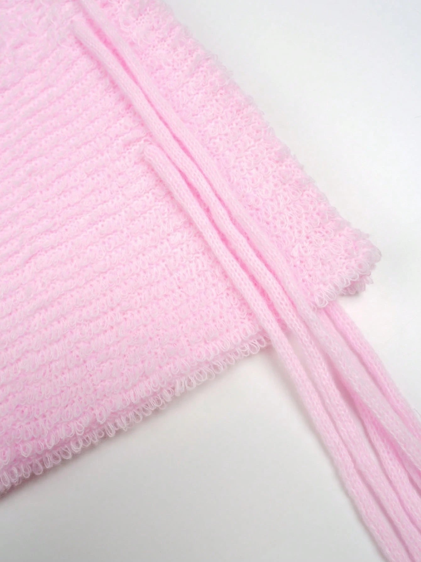 Women Pink Knit Mini Skirt- Side Tie Detail Casual Skirt, Cute Beach Party Bottom For Vacation & Night Out Going Out Clubwear