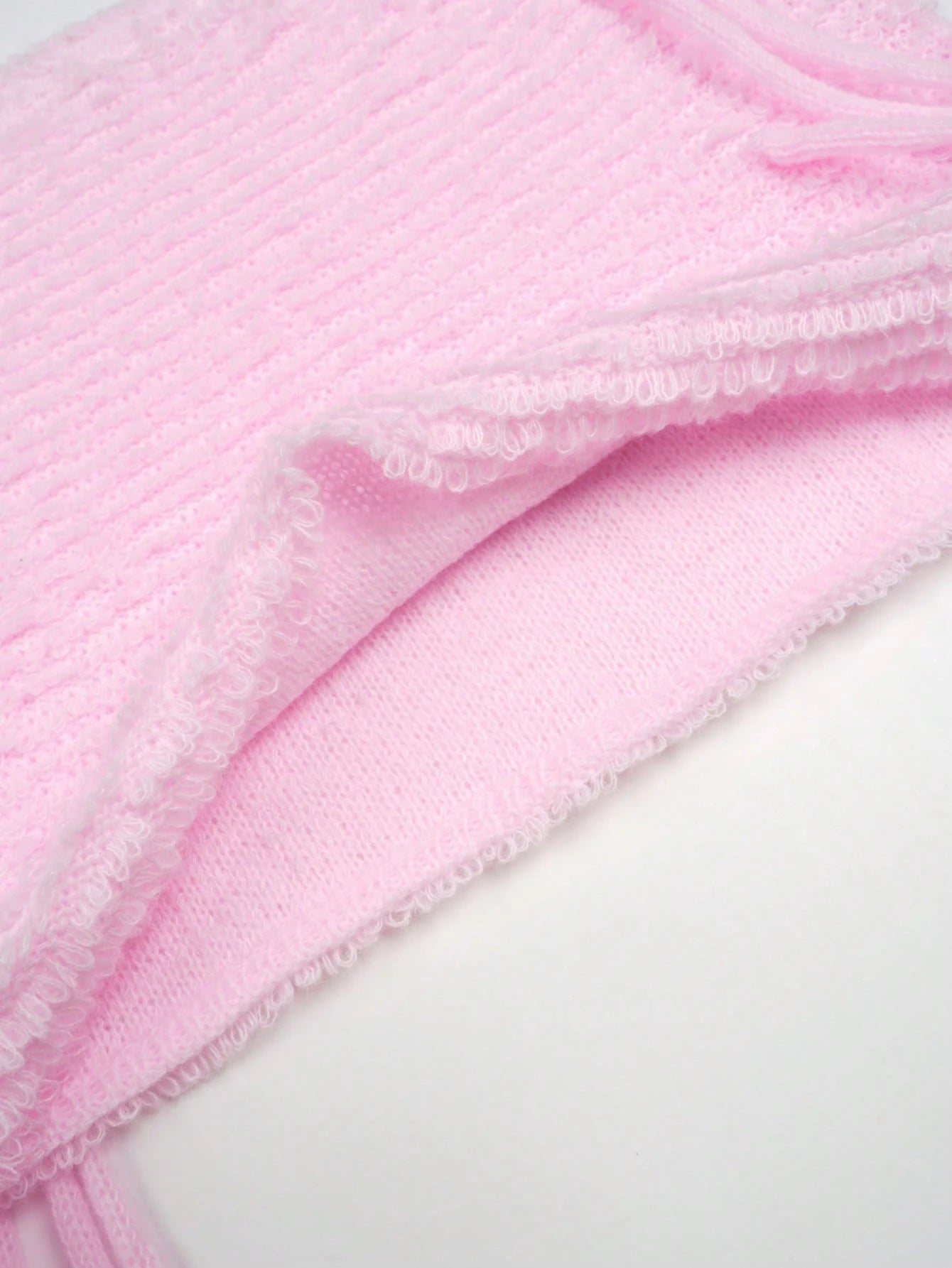 Women Pink Knit Mini Skirt- Side Tie Detail Casual Skirt, Cute Beach Party Bottom For Vacation & Night Out Going Out Clubwear