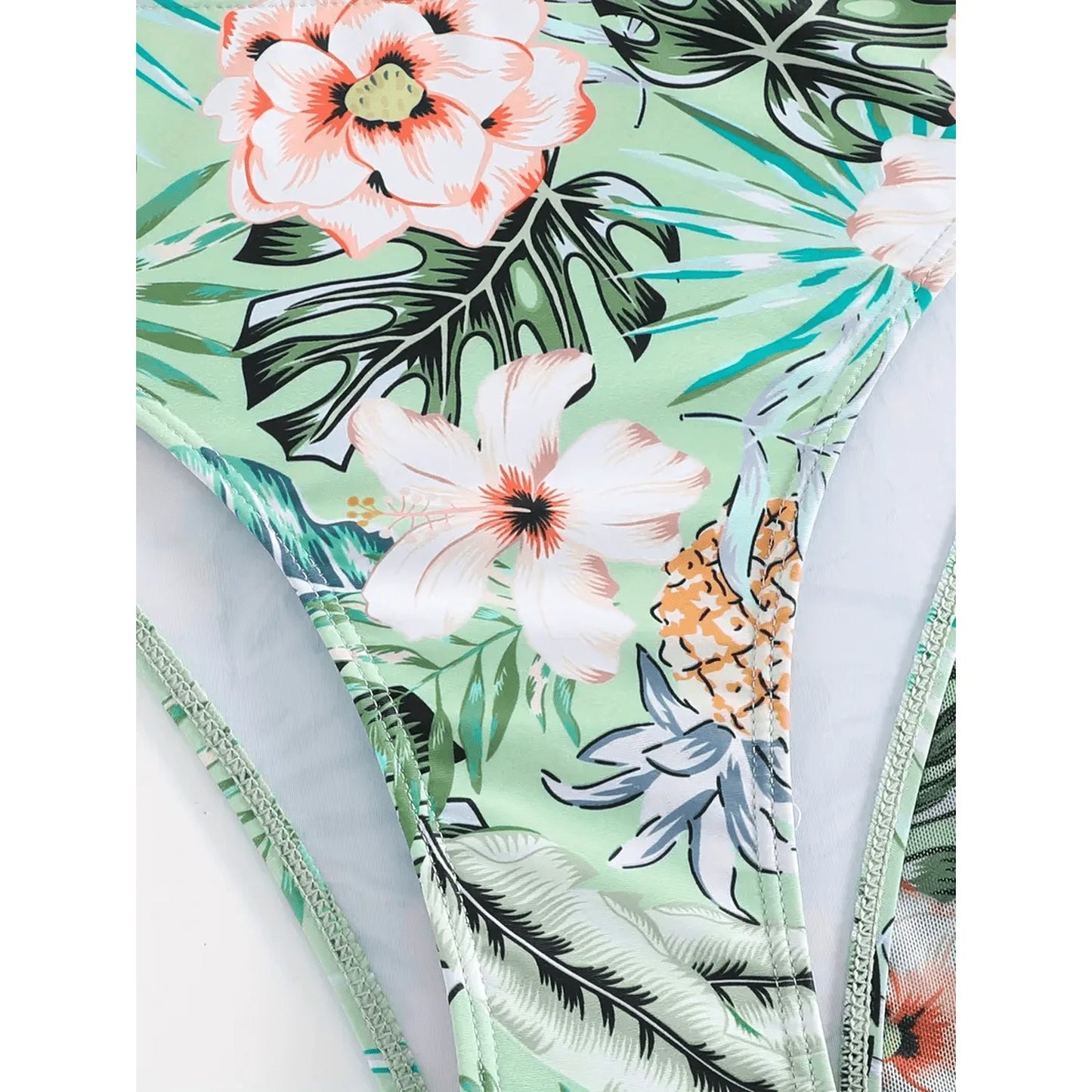 Women's 3 Piece Swimsuit Push Up Bikini Set High Waist Bathing Suit With Cover Up, Floral Print Beach Swimwear For Women, Adjustable Straps, Quick Dry