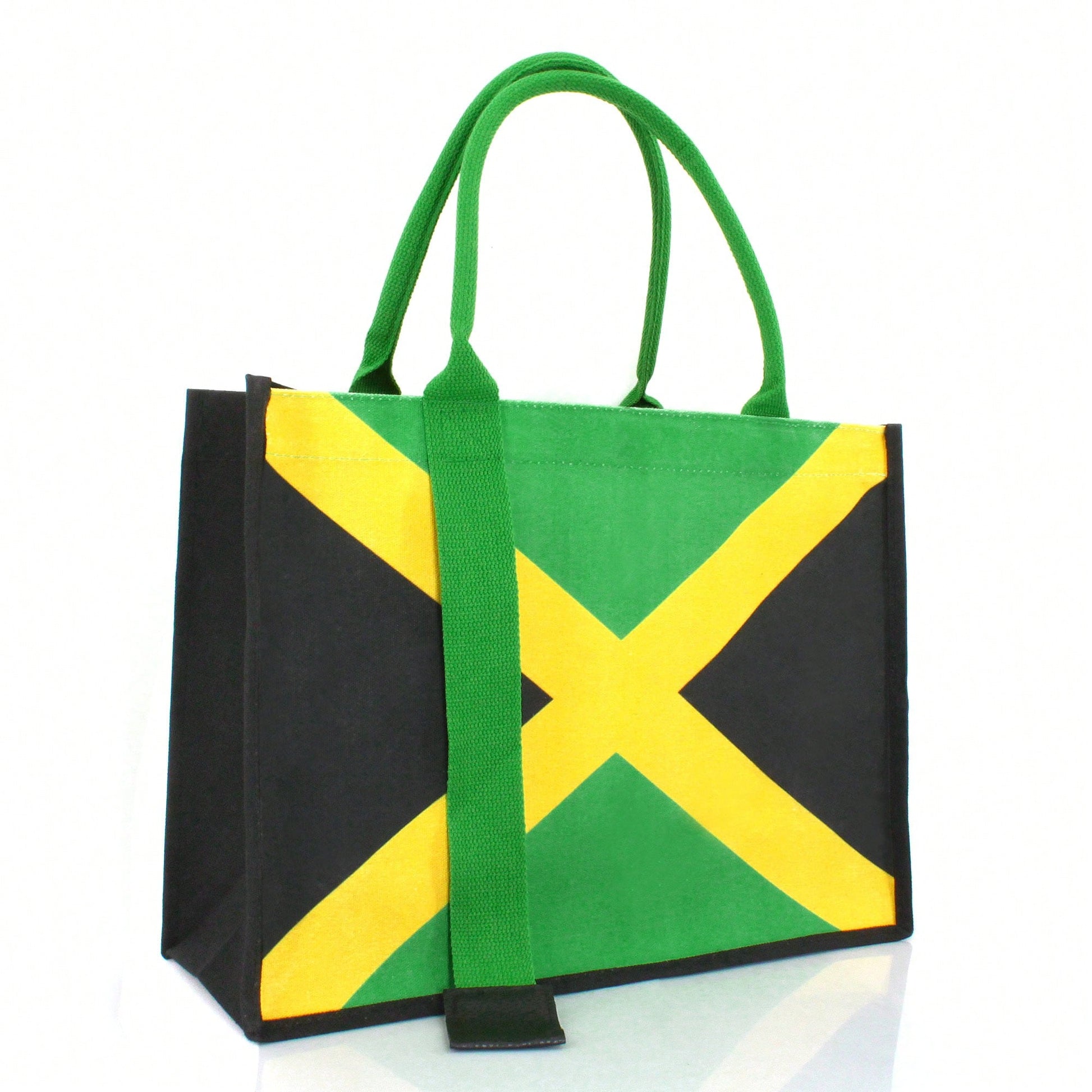 Women's Canvas Tote Bag Ribbon Beach Bag Jamaican Reggae Party Bag