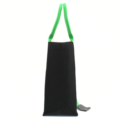 Women's Canvas Tote Bag Ribbon Beach Bag Jamaican Reggae Party Bag