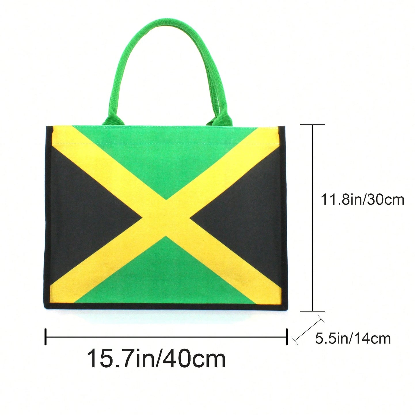 Women's Canvas Tote Bag Ribbon Beach Bag Jamaican Reggae Party Bag