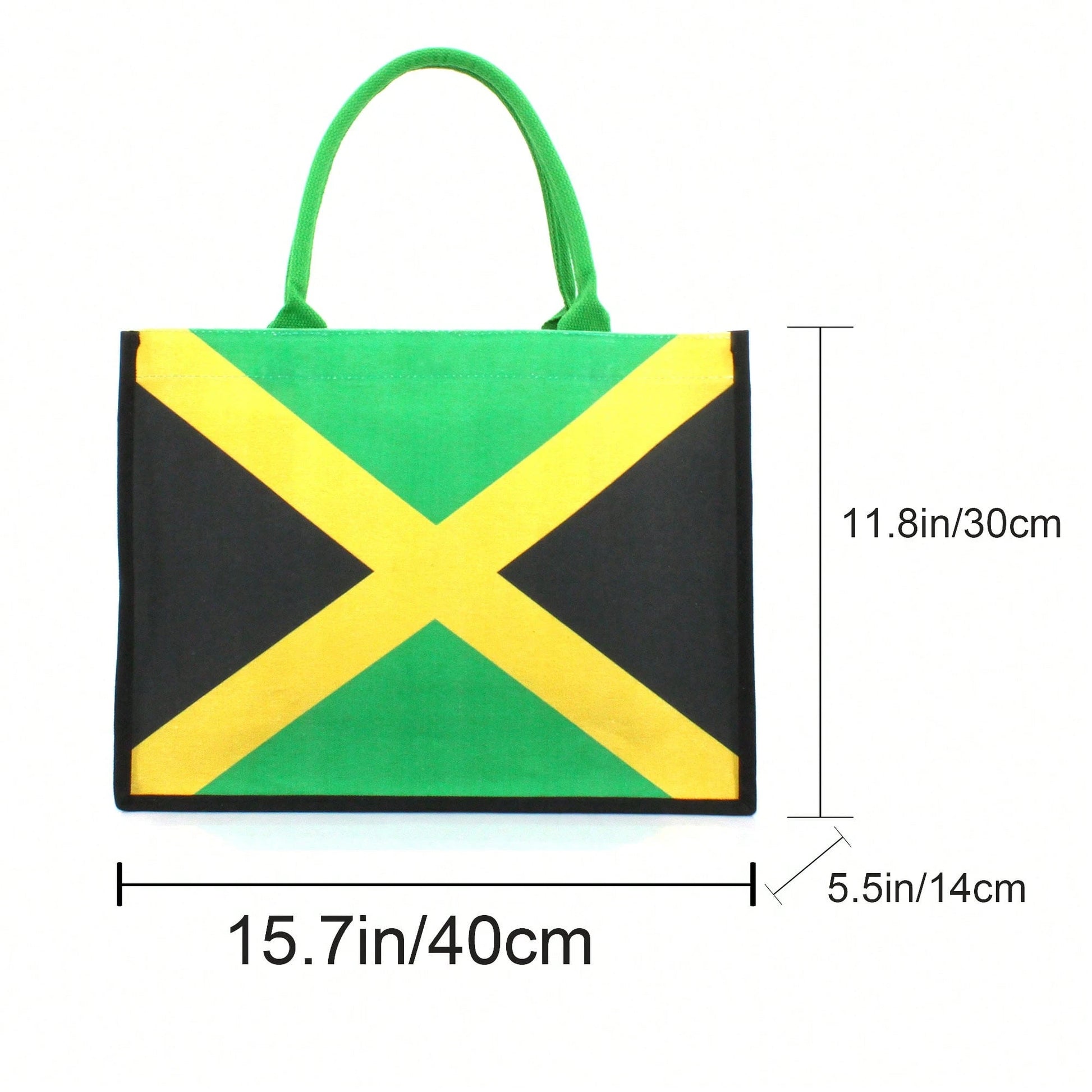 Women's Canvas Tote Bag Ribbon Beach Bag Jamaican Reggae Party Bag