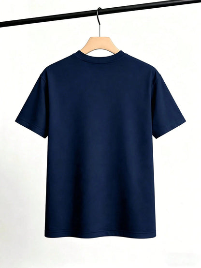 Women's Casual Style T-Shirt With Floral And Letter Print, Soft Fabric, Loose Fit, Round Neck, Short Sleeves, Suitable Combinable-Summer Vacation Te