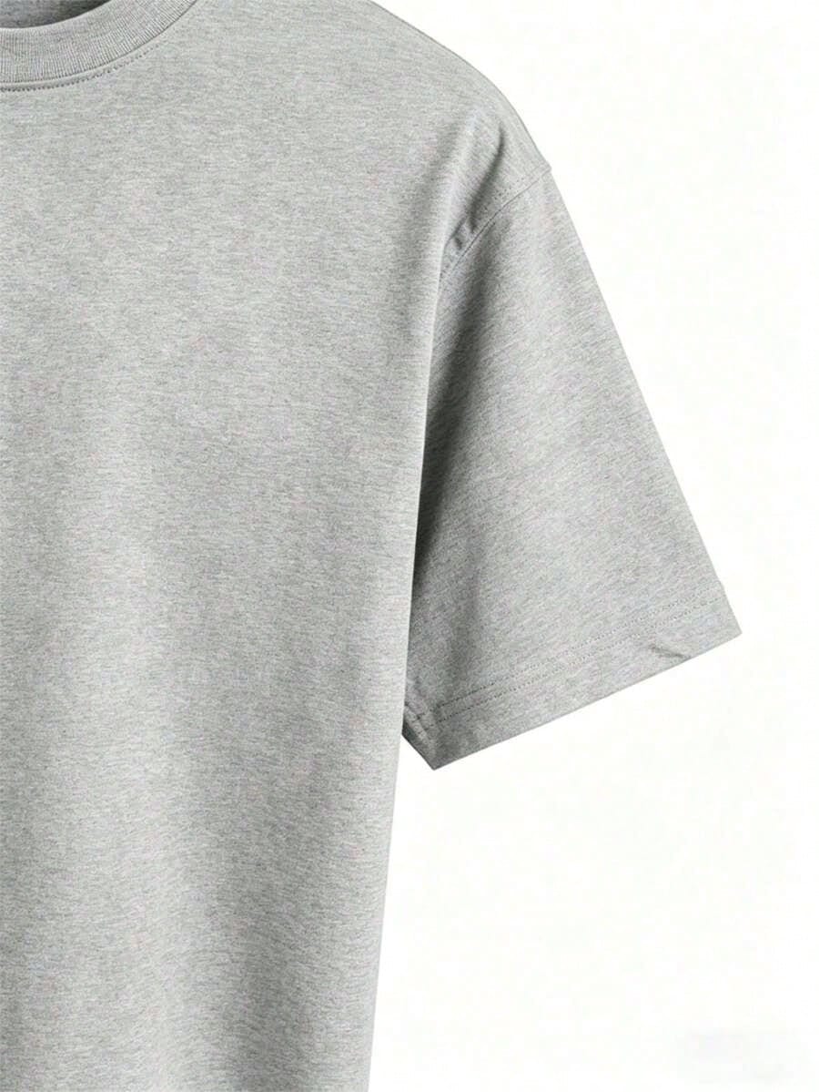 Women's Casual Style T-Shirt With Floral And Letter Print, Soft Fabric, Loose Fit, Round Neck, Short Sleeves, Suitable Combinable-Summer Vacation Te