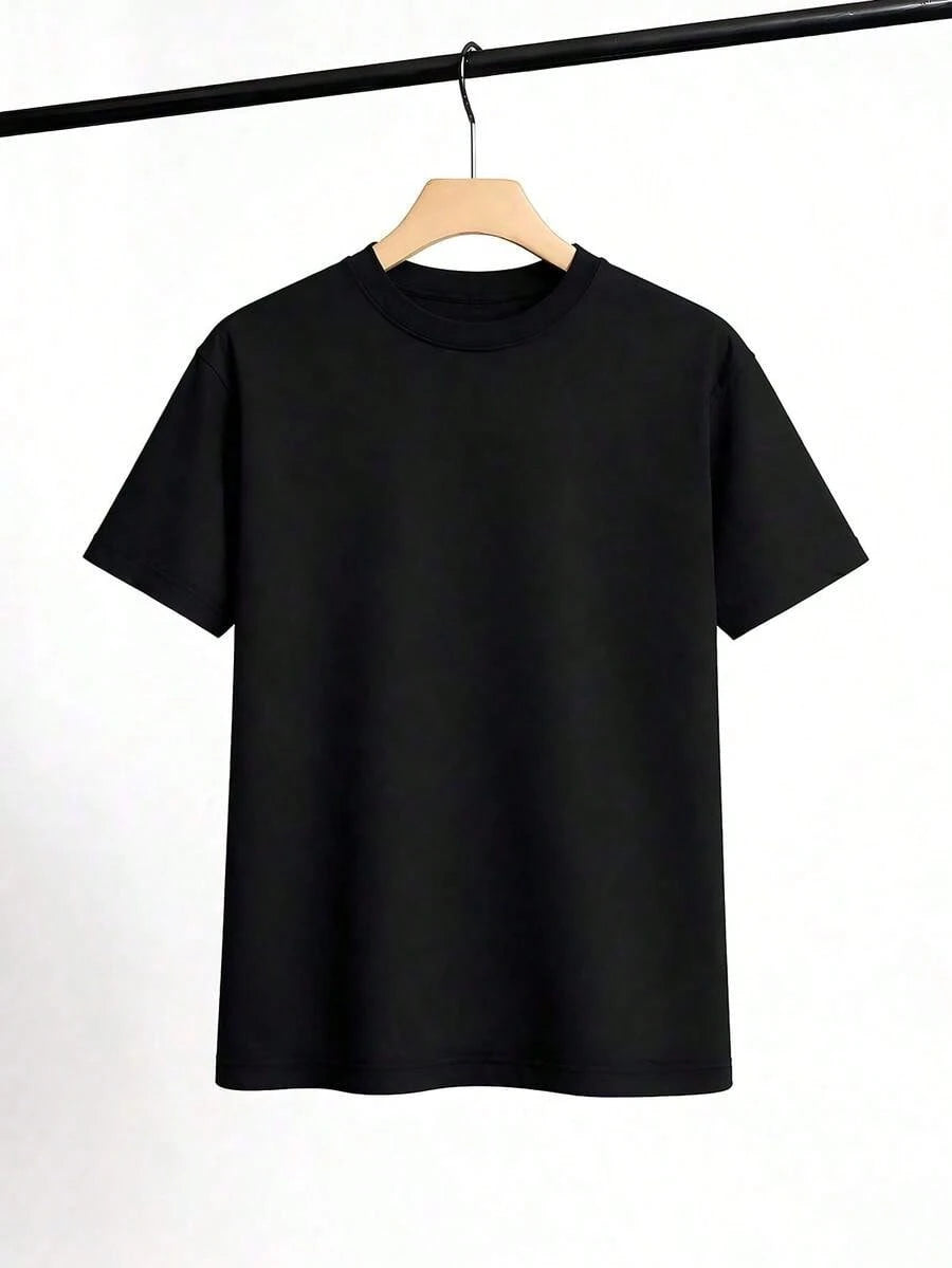 Women's Casual Style T-Shirt With Floral And Letter Print, Soft Fabric, Loose Fit, Round Neck, Short Sleeves, Suitable Combinable-Summer Vacation Te
