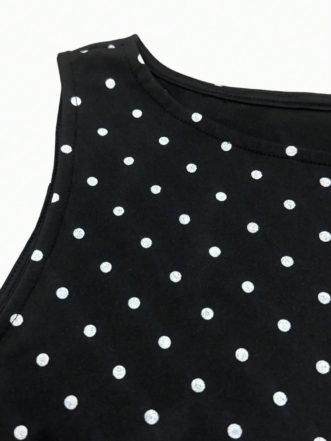 Women's Fashion Cowl Neck Tie Polka Dot Pleated Blouse