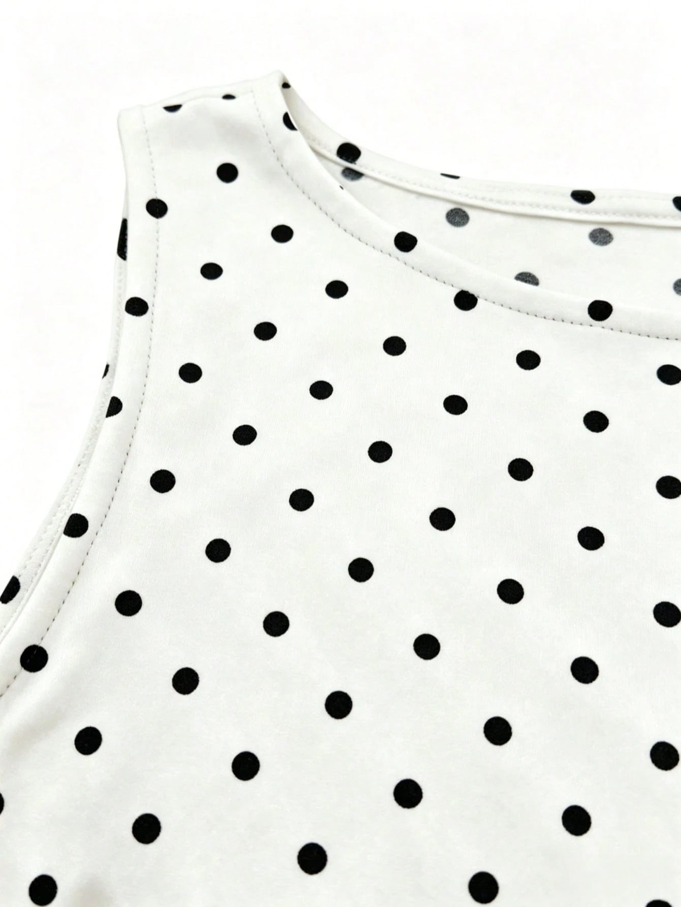 Women's Fashion Cowl Neck Tie Polka Dot Pleated Blouse