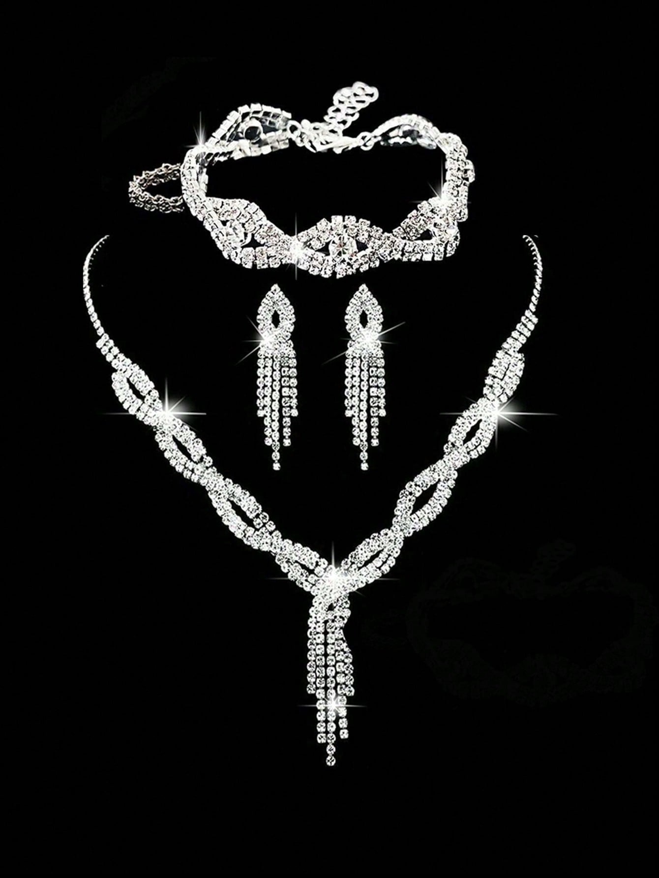 Women's Fashionable Sparkling Crystal Diamond Evening Clutch Bag, Luxurious Diamond-Encrusted Formal Dress Handbag, Can Be Matched With Sparkling Crystal Diamond Jewelry Set Including Dazzling Pendant