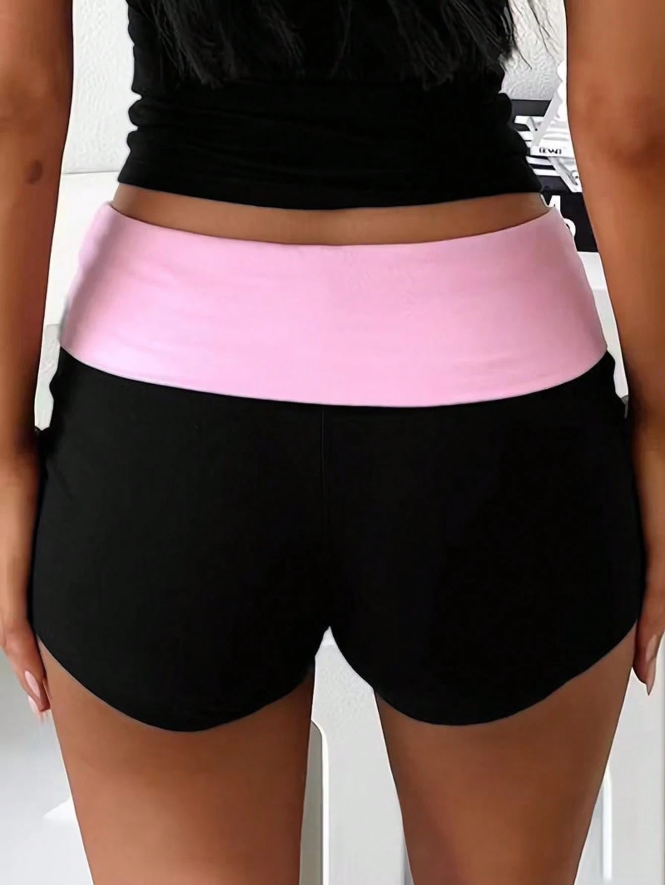 Women's High Elasticity Fabric Solid Color Ruched Tight Shorts Summer