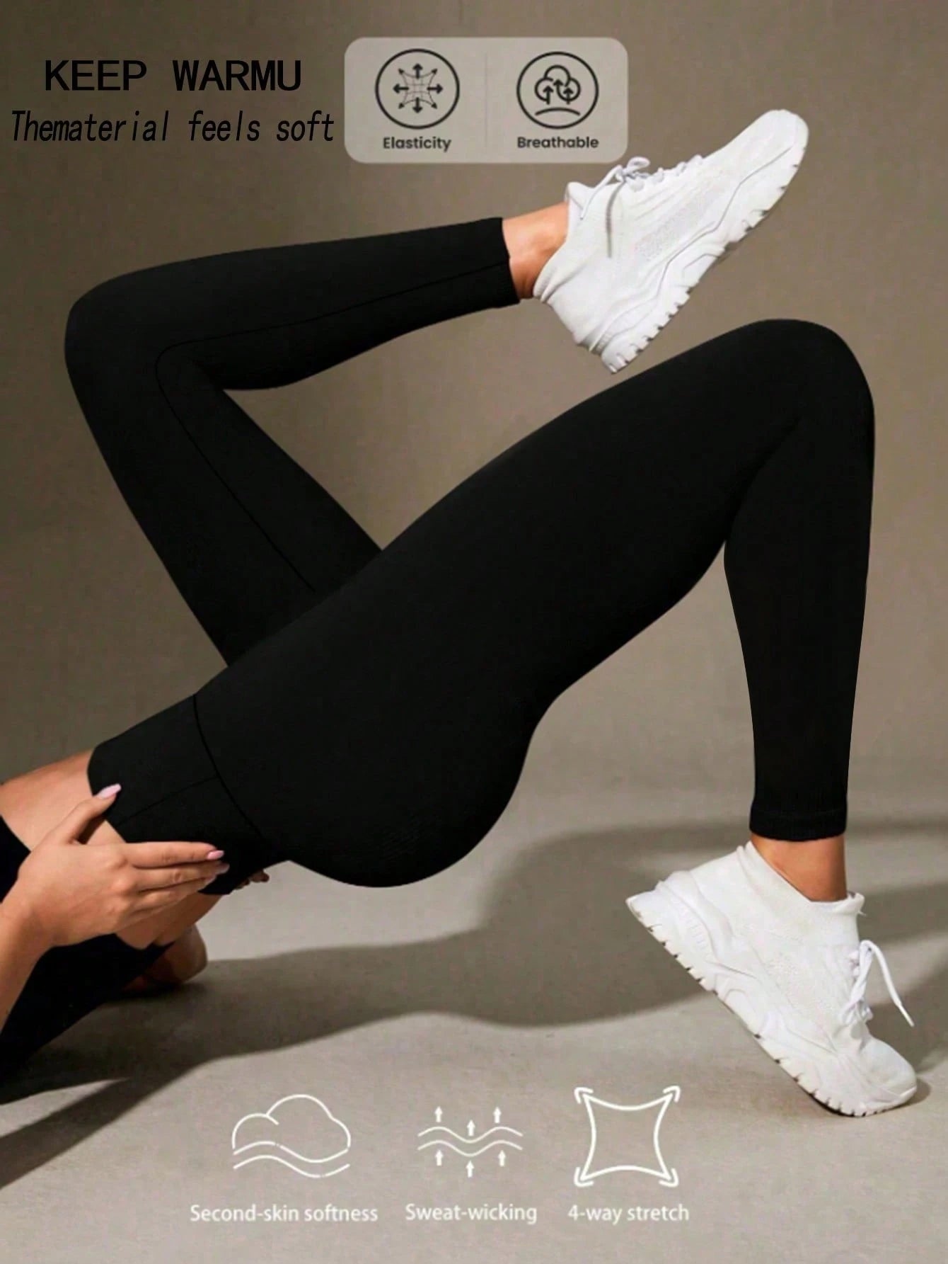 Women's High Waist Elastic Slimming Yoga Pants, Casual Daily Fitness Leggings For Summer Spring Black Fall