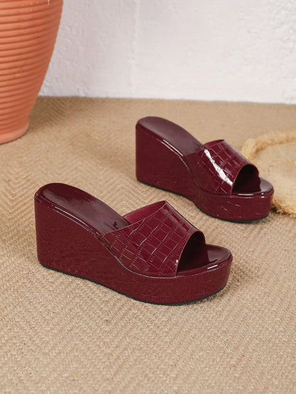 Women's Platform Wedge Sandals, Fashionable & Comfortable Casual Slippers For Spring/Summer, Music Festivals And Other Events, Holiday Essential