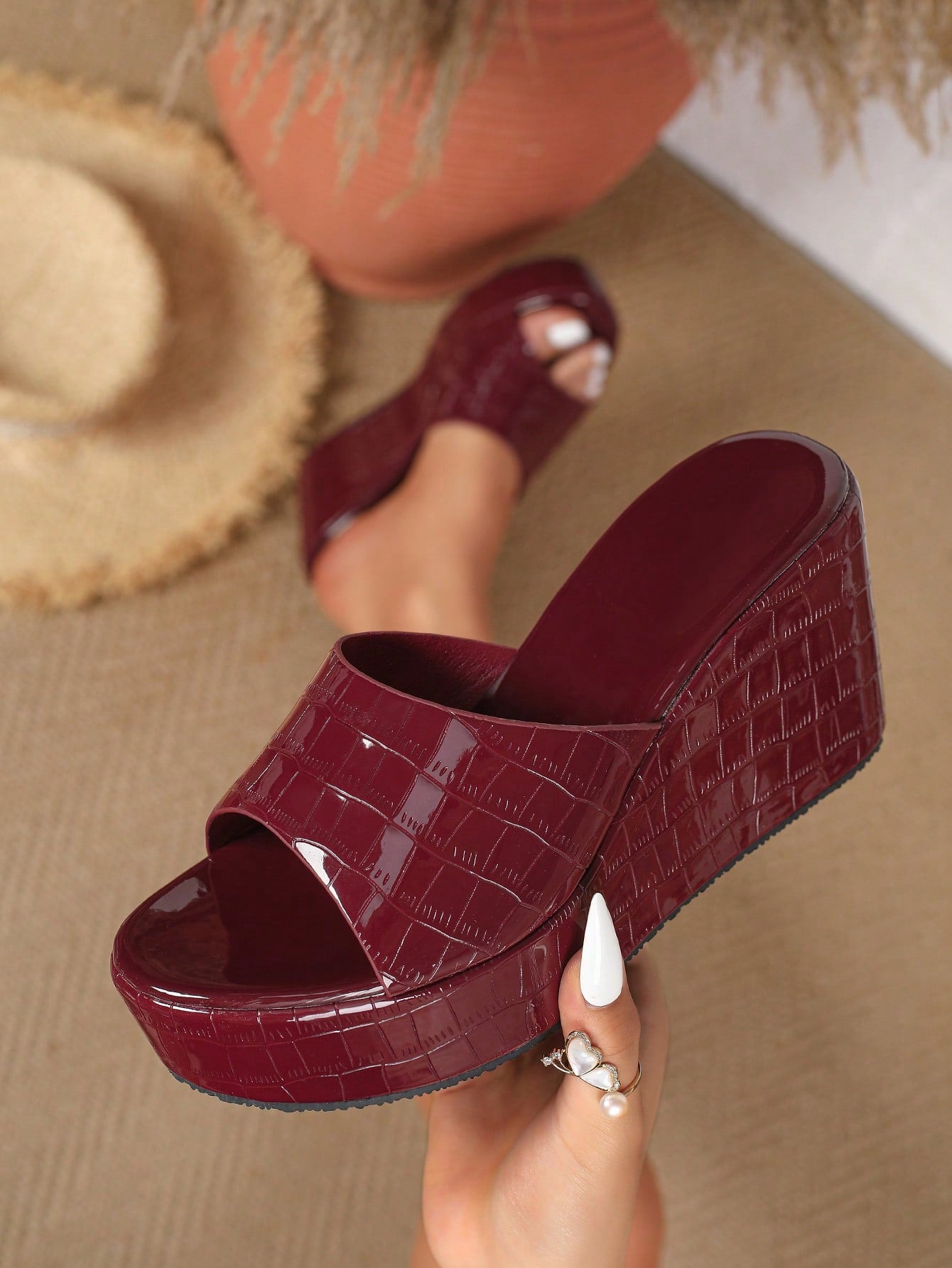 Women's Platform Wedge Sandals, Fashionable & Comfortable Casual Slippers For Spring/Summer, Music Festivals And Other Events, Holiday Essential