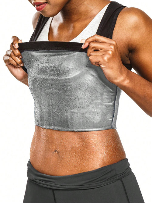 Women's Sauna Suit Waist Trainer- High Compression Sweat Suit, Popular Minimalist Sauna Vest For Women, Tight-Fitting Waist Trainer For Fitness Shaping, Suitable For Gym, Sports And Fitness, Non-Brea