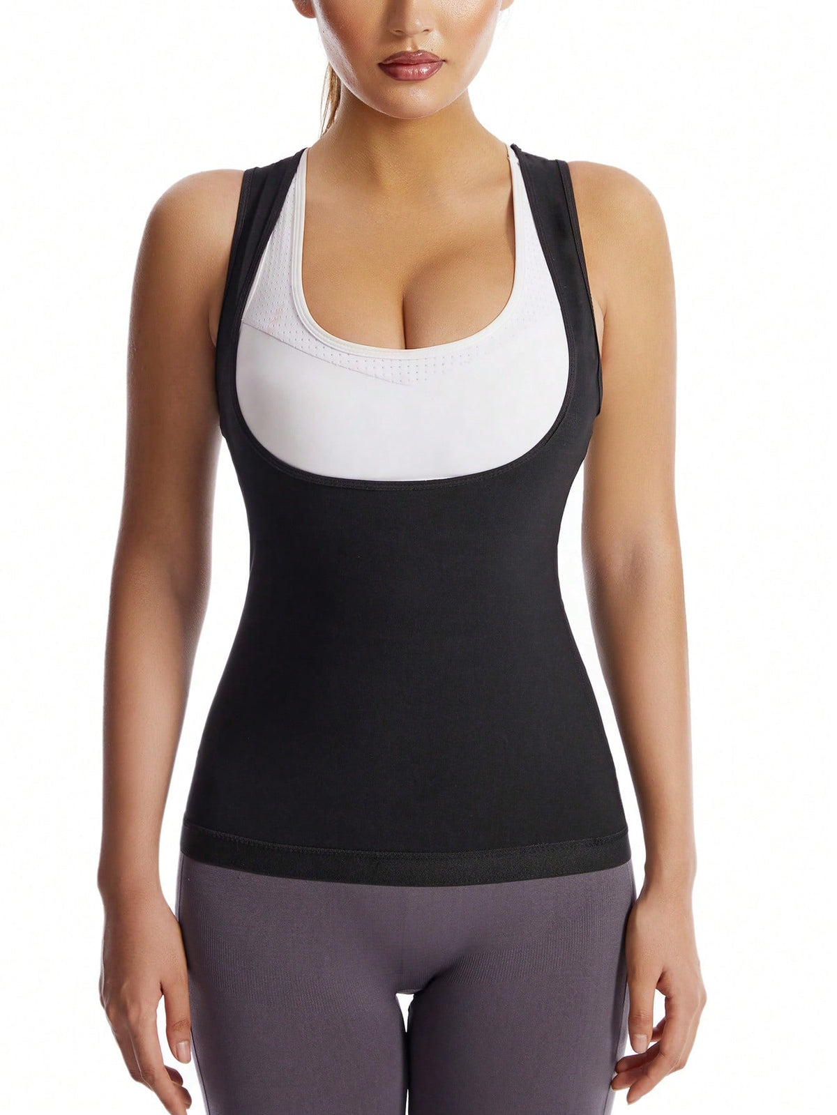 Women's Sauna Suit Waist Trainer- High Compression Sweat Suit, Popular Minimalist Sauna Vest For Women, Tight-Fitting Waist Trainer For Fitness Shaping, Suitable For Gym, Sports And Fitness, Non-Brea