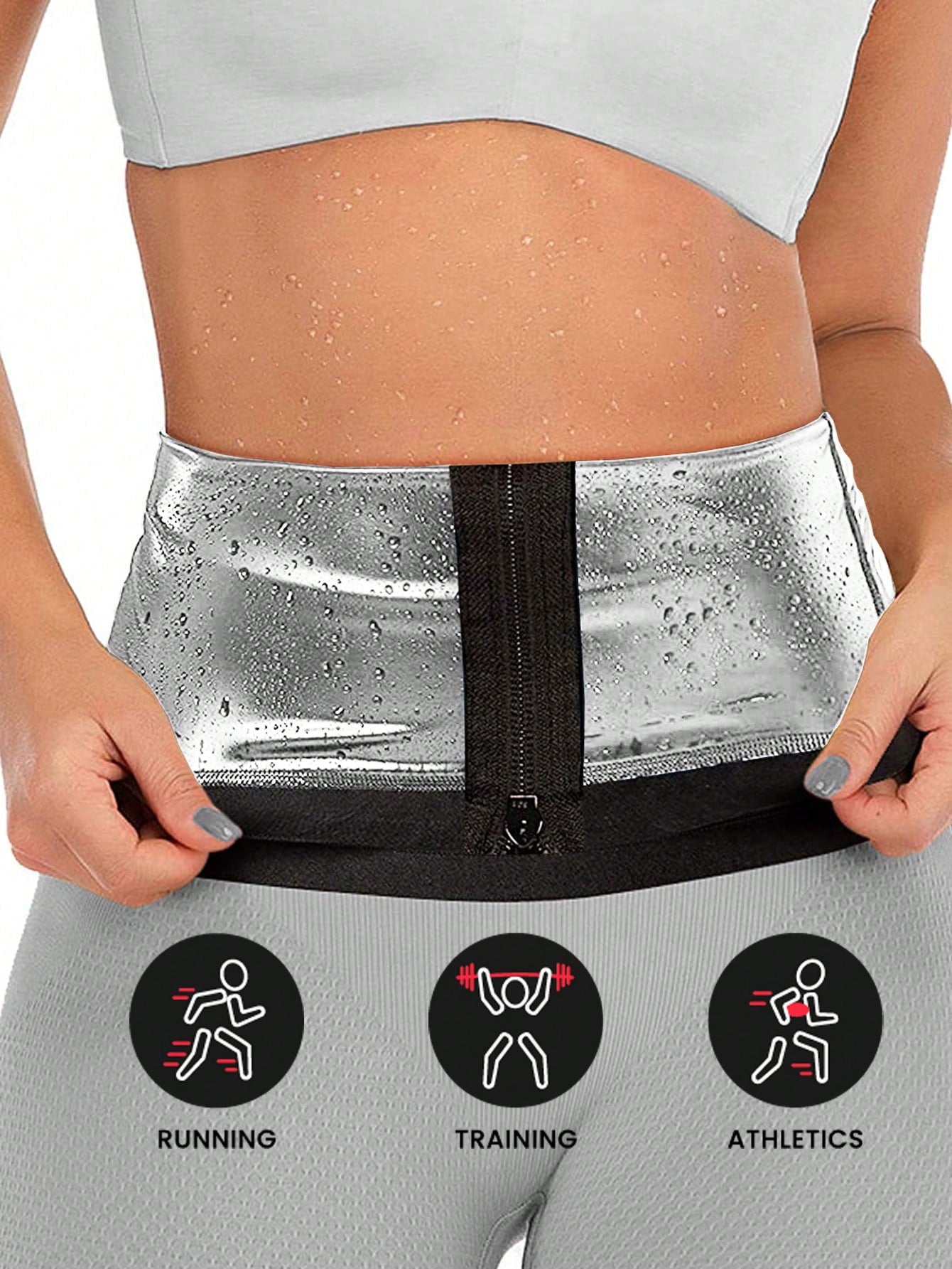 Women's Sports Outdoor Body Shaping Waist Belt Sauna Sweat Waist Belt Blue Body Shaping Waist Cincher Fitness Accessory Abdominal Compression Waist Belt Waist Band Abdominal Tightening Corset