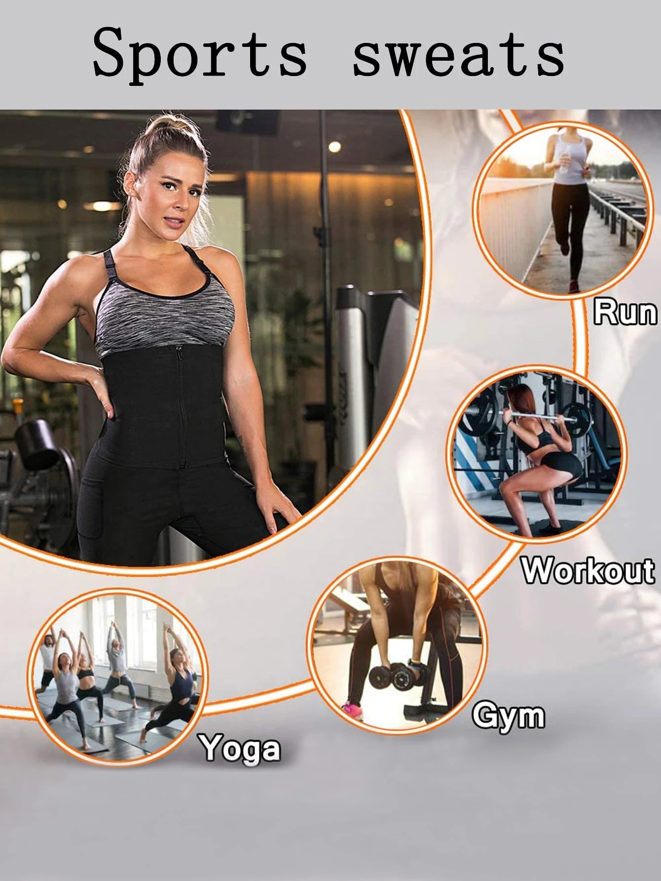 Women's Sports Outdoor Body Shaping Waist Belt Sauna Sweat Waist Belt Blue Body Shaping Waist Cincher Fitness Accessory Abdominal Compression Waist Belt Waist Band Abdominal Tightening Corset