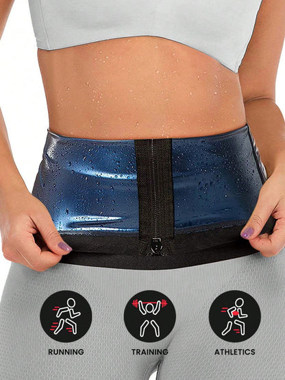 Women's Sports Outdoor Body Shaping Waist Belt Sauna Sweat Waist Belt Blue Body Shaping Waist Cincher Fitness Accessory Abdominal Compression Waist Belt Waist Band Abdominal Tightening Corset