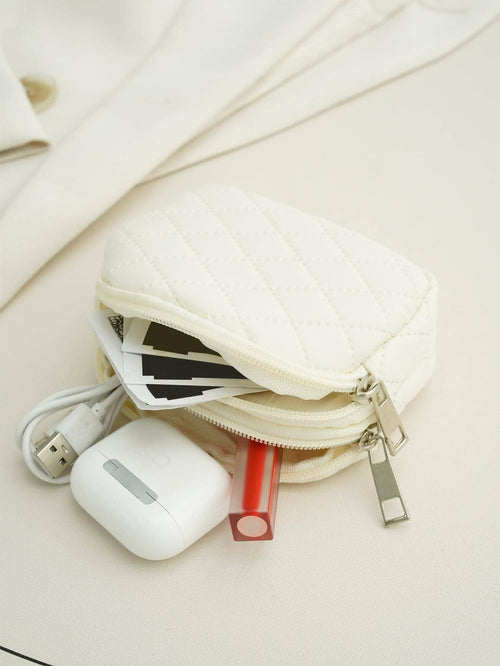 Women's Wallet, Small Wallet, Zipper Wallet, Birthday Gift, Mother's Gift, Daily Fashion Casual Quilted Detail, Men's, Student Supplies Storage Bag, Stationery, Teacher's Gift, Back To School Season