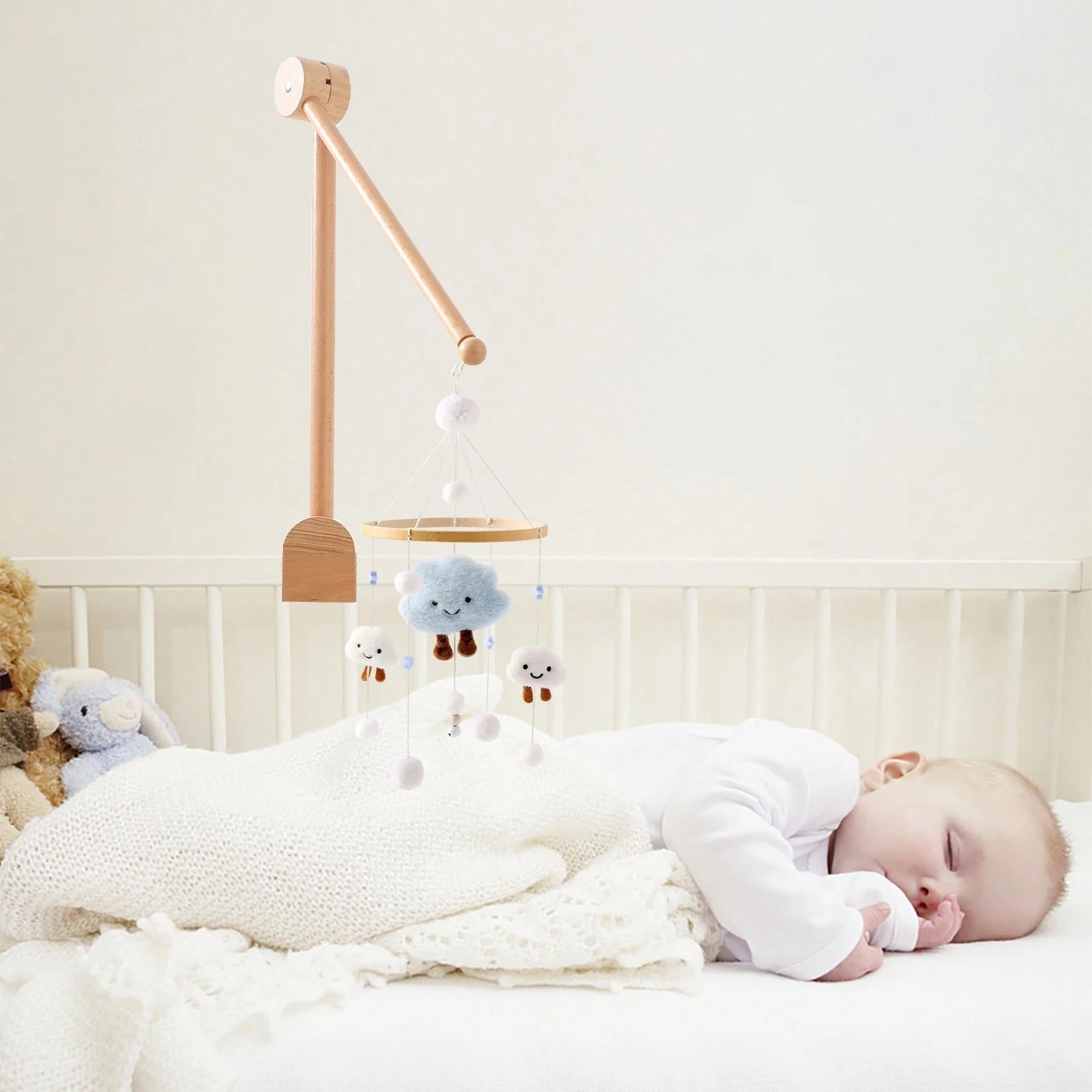 Wooden Wind Chime Bracket, Baby Crib Bell Accessory, Can Be Moved To Decorate Rooms, Multifunctional Bracket Can Be Matched With Bed Bells- Suitable For Room Decoration