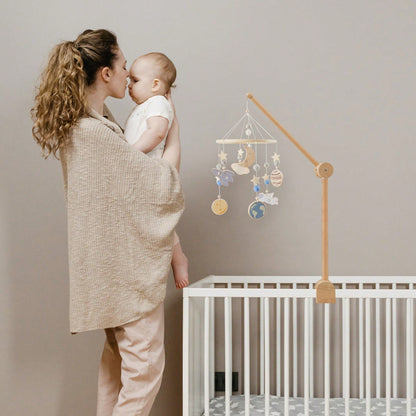 Wooden Wind Chime Bracket, Baby Crib Bell Accessory, Can Be Moved To Decorate Rooms, Multifunctional Bracket Can Be Matched With Bed Bells- Suitable For Room Decoration
