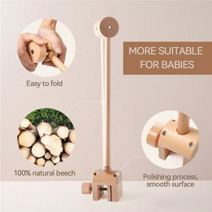 Wooden Wind Chime Bracket, Baby Crib Bell Accessory, Can Be Moved To Decorate Rooms, Multifunctional Bracket Can Be Matched With Bed Bells- Suitable For Room Decoration