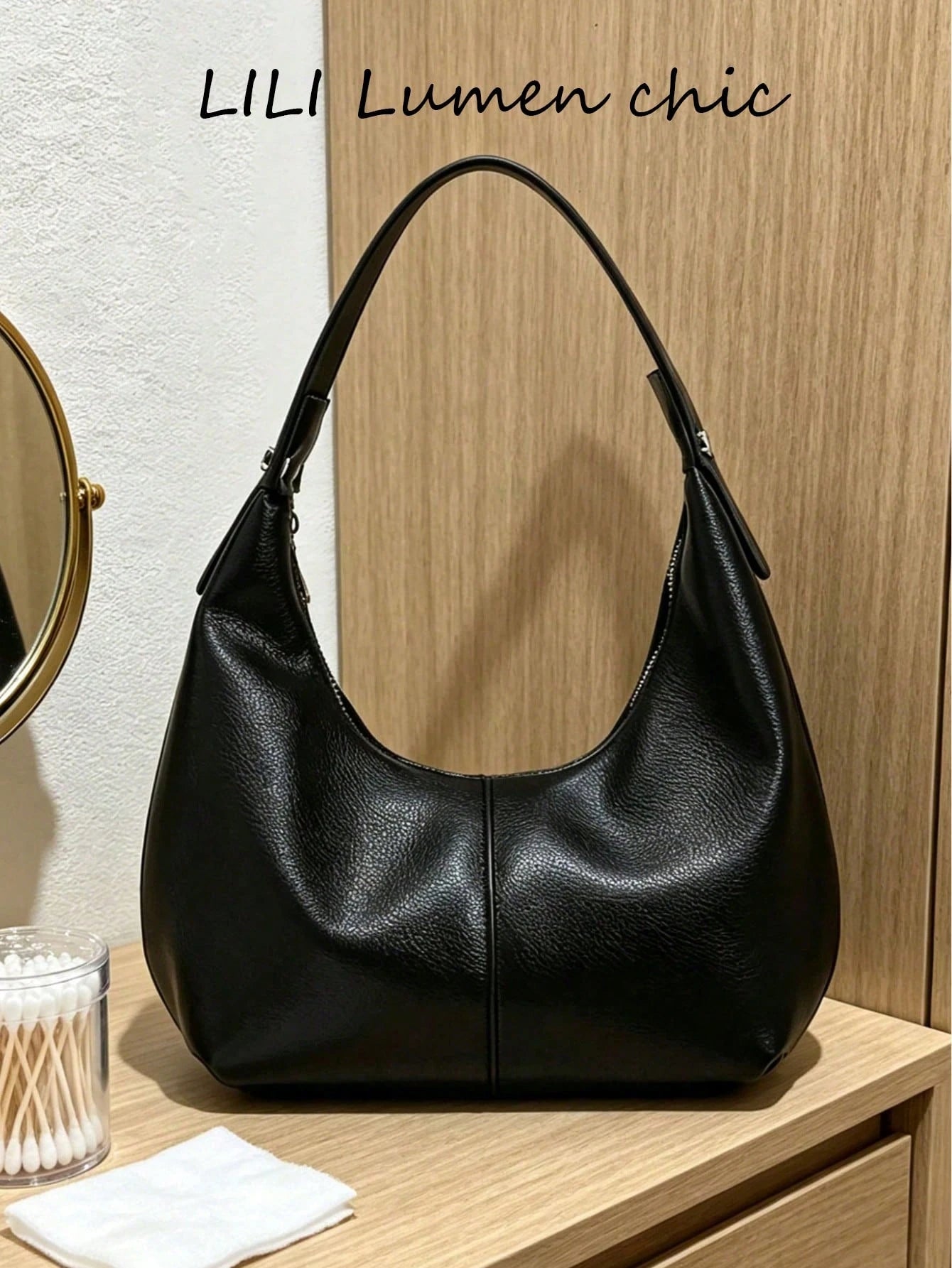 Woven Texture Decorative Durable Leather Fabric Zipper Closure Portable Underarm Bag Women's Daily Commute Outing Date Versatile Handbag Shoulder Bag