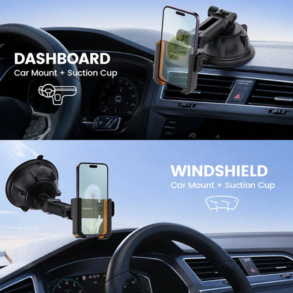 xnyocn Universal Strong Suction Cup Car Phone Mount For Dashboard And Windshield-Car, Desk, And Wall Mount With Strong Suction And Memory Lock