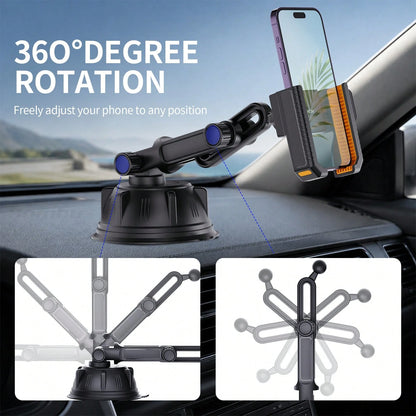 xnyocn Universal Strong Suction Cup Car Phone Mount For Dashboard And Windshield-Car, Desk, And Wall Mount With Strong Suction And Memory Lock